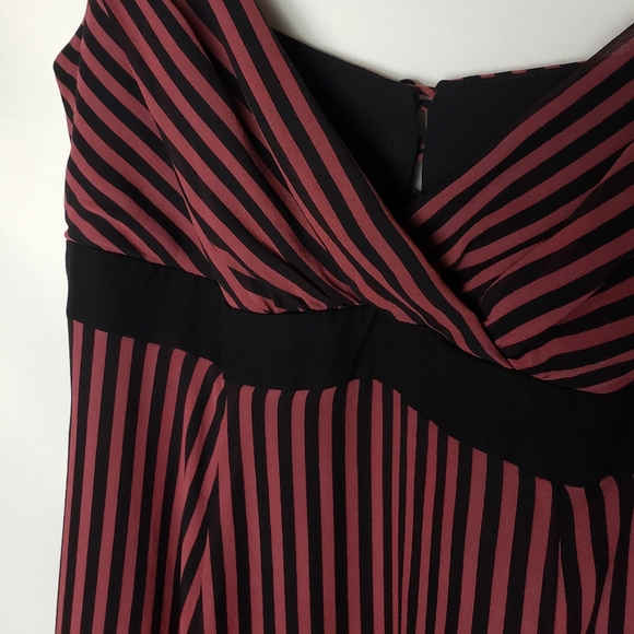 Betsey Johnson Black and Red Stripe Dress 6 - Picture 5 of 9